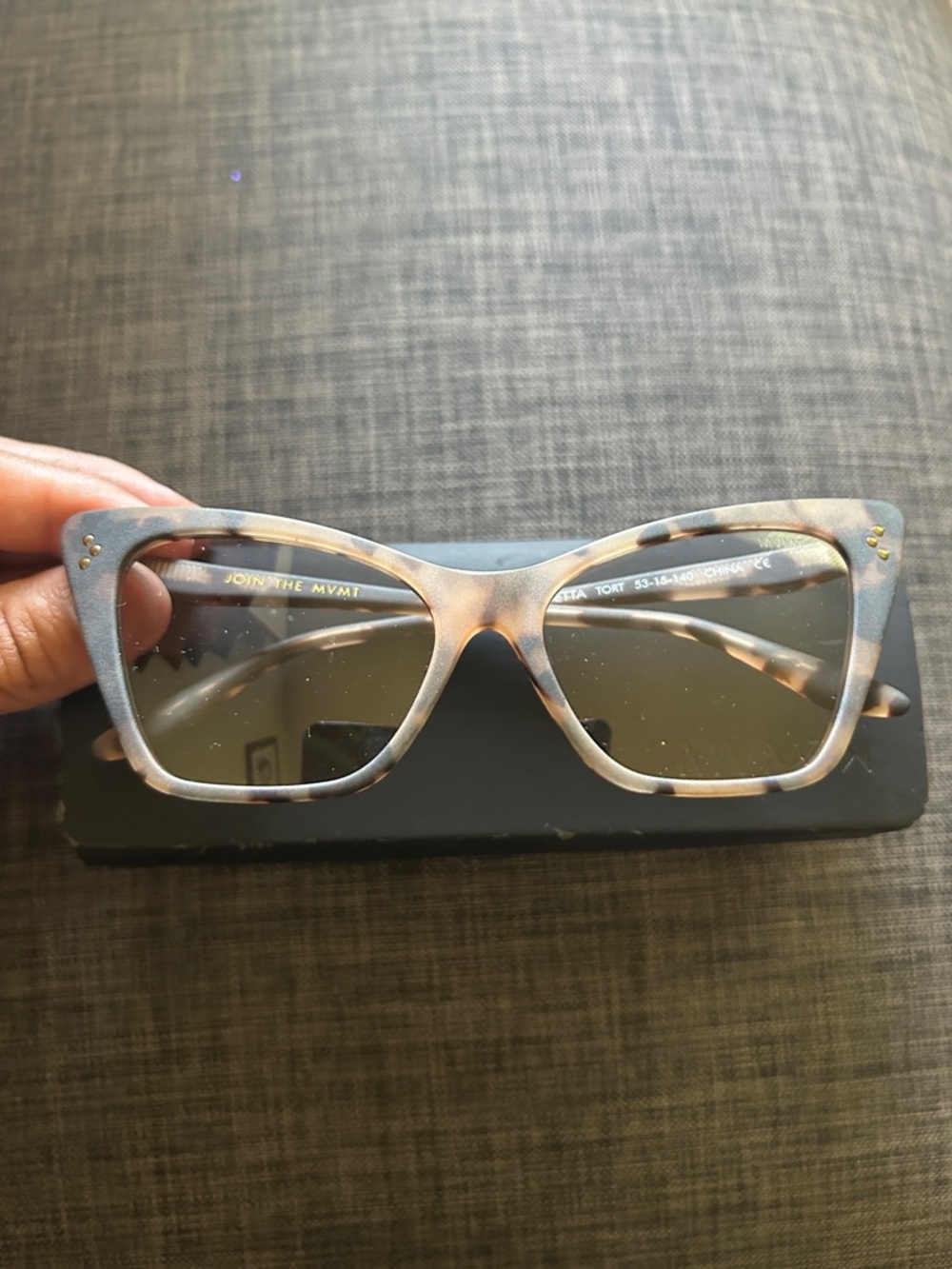 MVMT Women’s Tortoise Cat-Eye Sunglasses with Gold Accents